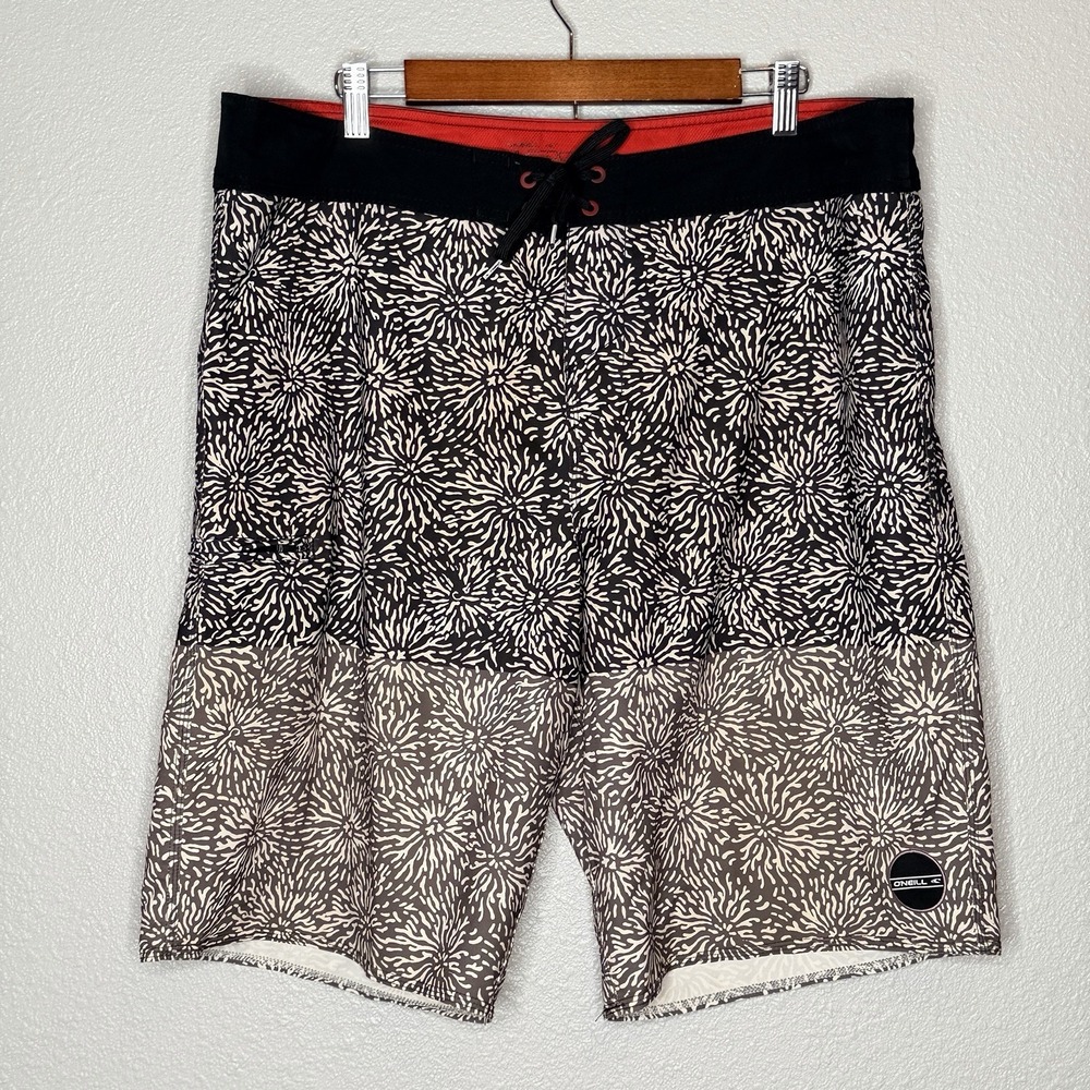 O'Neill‎ Hyperfreak Boardshorts Mens 38 Surf Swim Trunks Stretch Beach Gray 11"